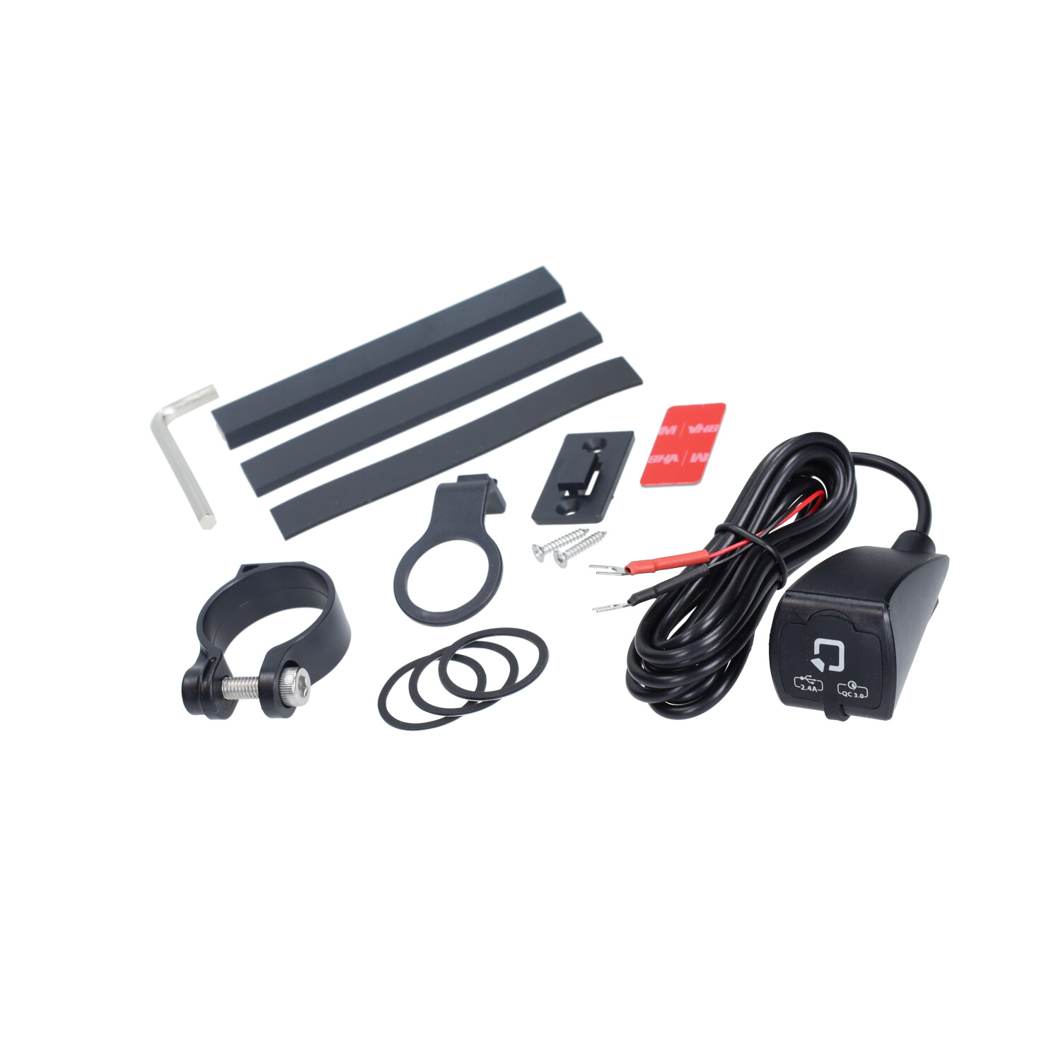 Usb Lader Optiline Stuurbevestiging Waterdicht Dubbel 30w 12/24v Bromfiets, Motorfiets 91812 - Afbeelding 4