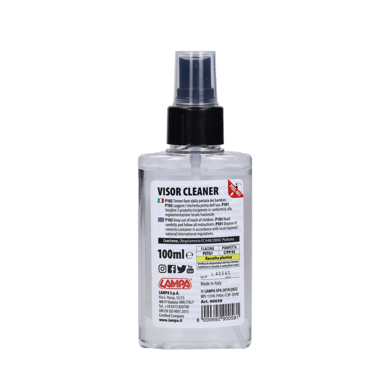 Schoonmaakspray Lampa Vizier Helm 100ml 90058 - Afbeelding 2