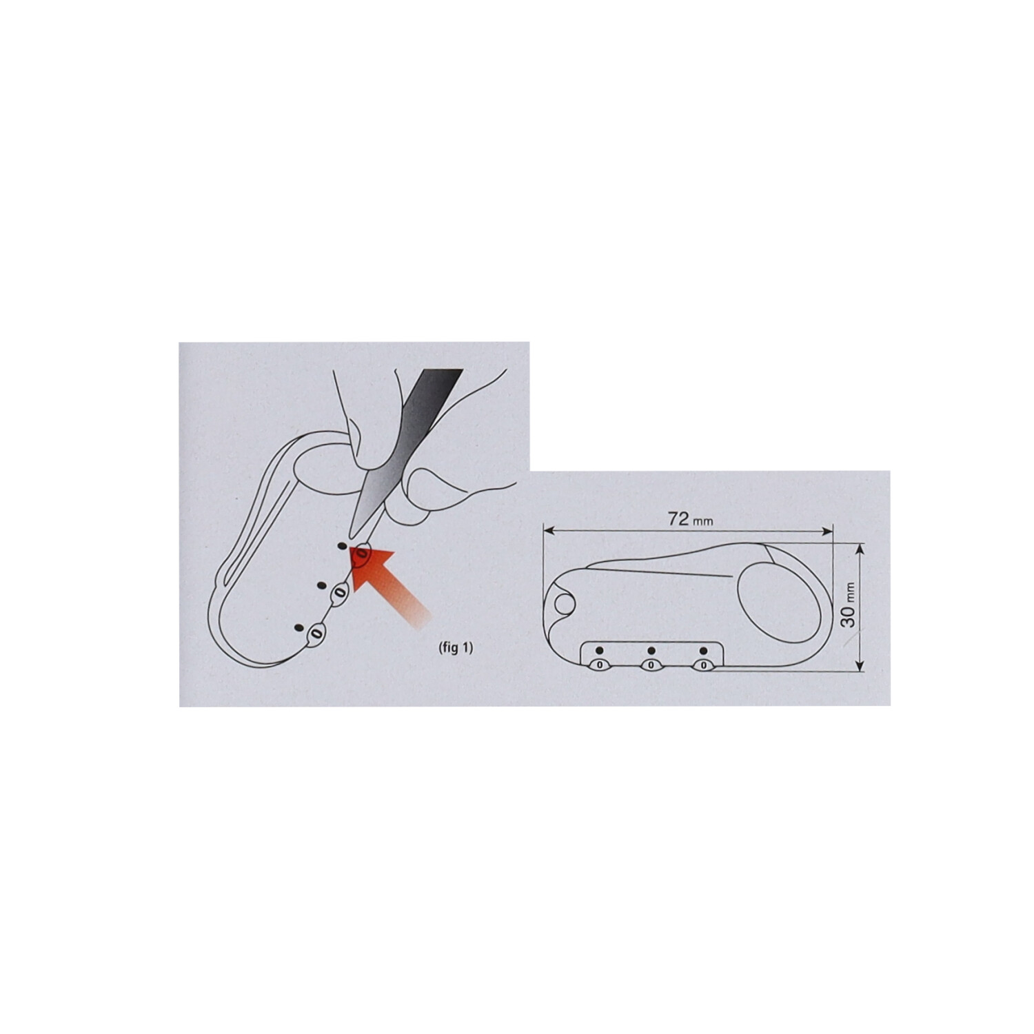 Cijferslot Lampa + Kabel 4mm 150cm Zwart Bromfiets, Fatbike, Scooter 90596 - Afbeelding 2