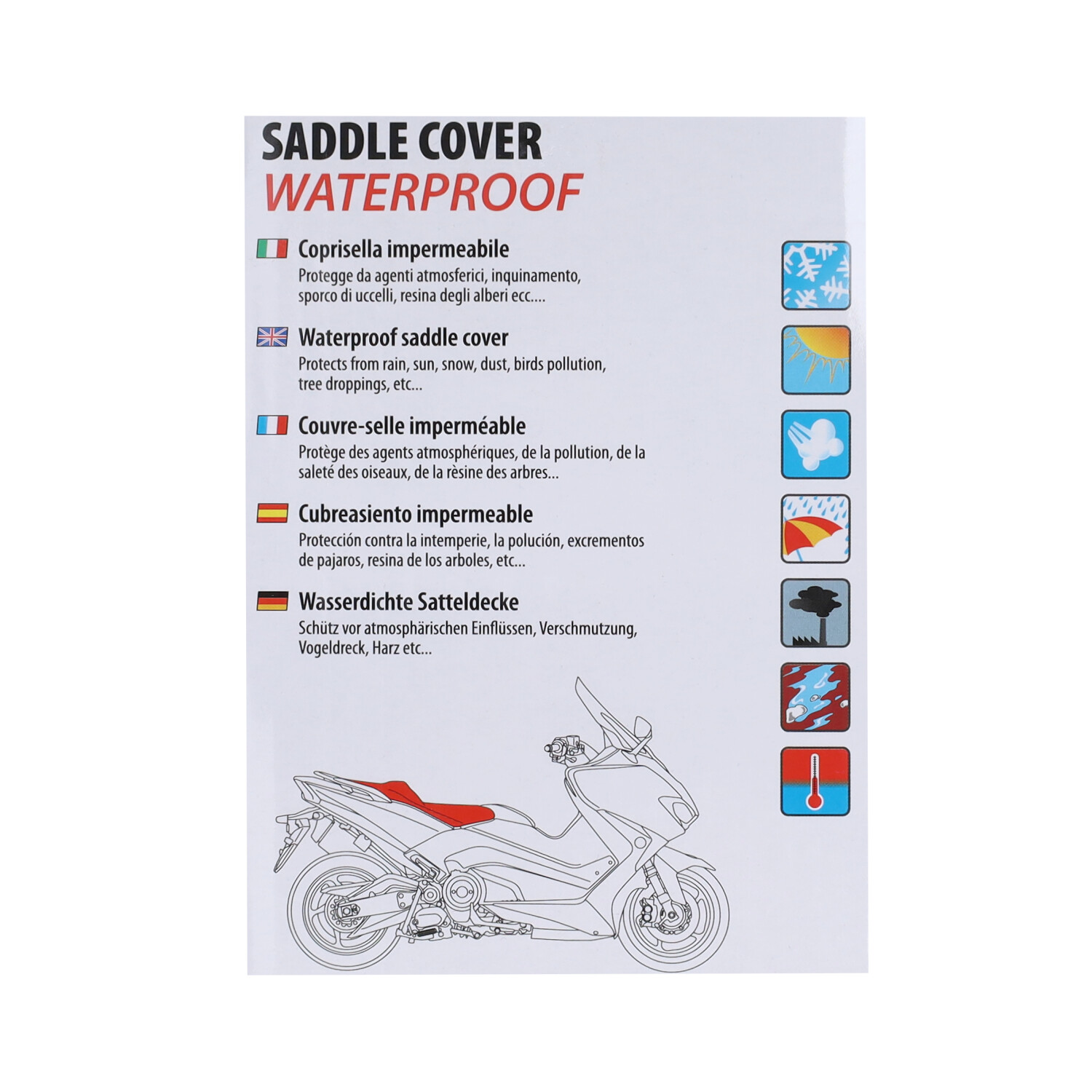 Beschermhoes Lampa Buddyseat Waterdicht 80x118cm Xl Zwart 91255 - Afbeelding 2