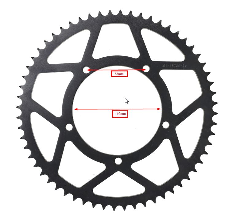 Achterkettingwiel Esjot 428-5/16 5-gaats 60t Sherco - Afbeelding 2