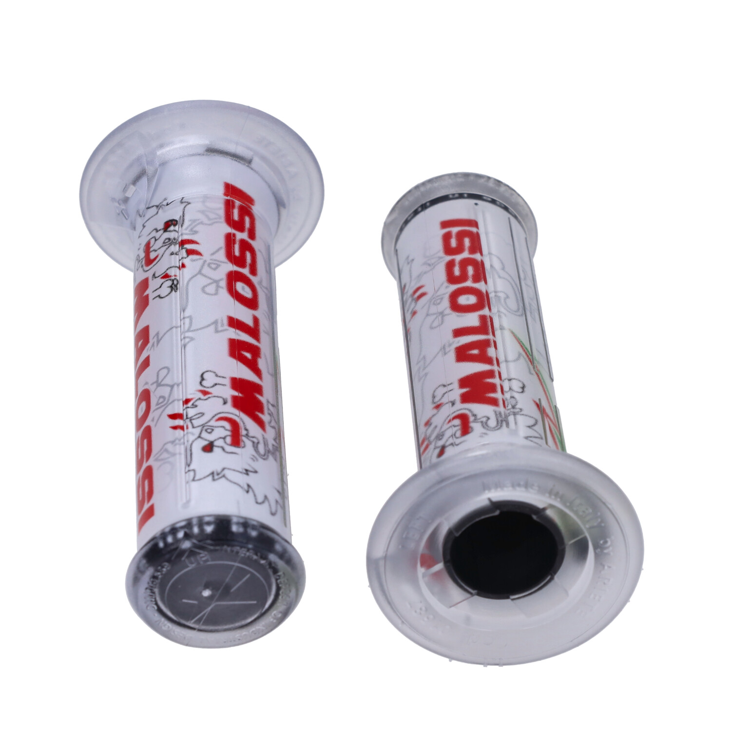 Handvatset Malossi Dicht Universeel Bliksem Wit 6919246.w0 - Afbeelding 3
