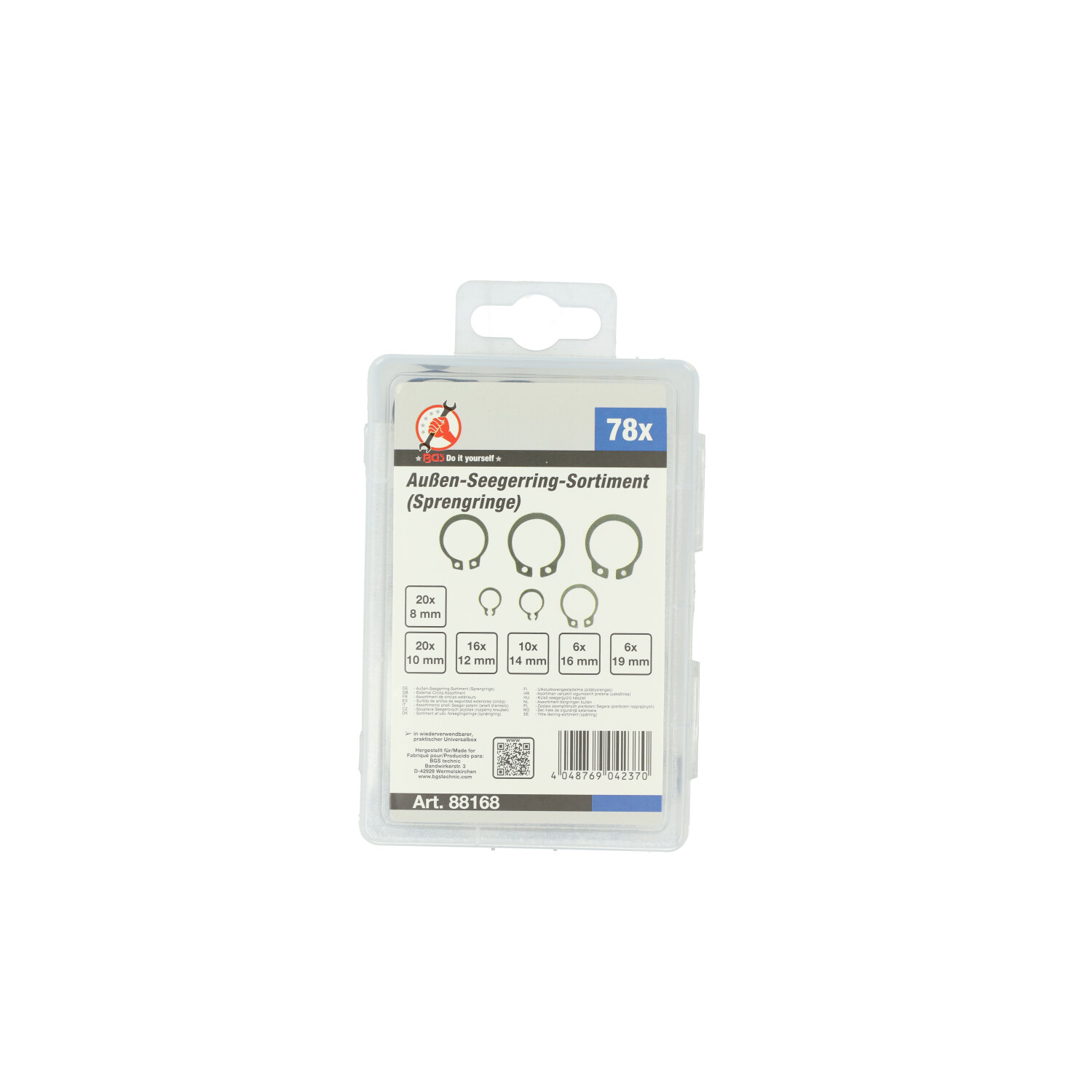 Assortimentsdoos Seegerringen 8-19mm 78pcs - Afbeelding 3