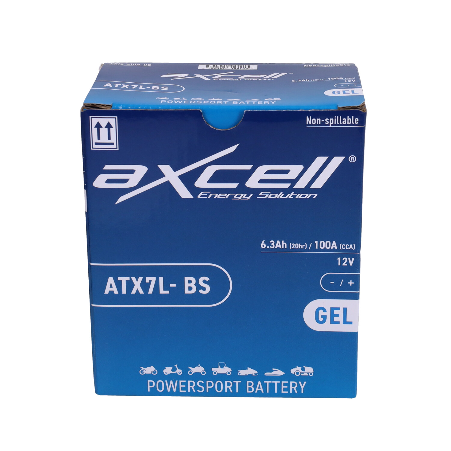 Accu Axcell Atx7l-bs/ytx7l-bs Sla/gel Euro-4/5 Liberty Iget, Primavera, Sprint, Zip 4t - Afbeelding 3