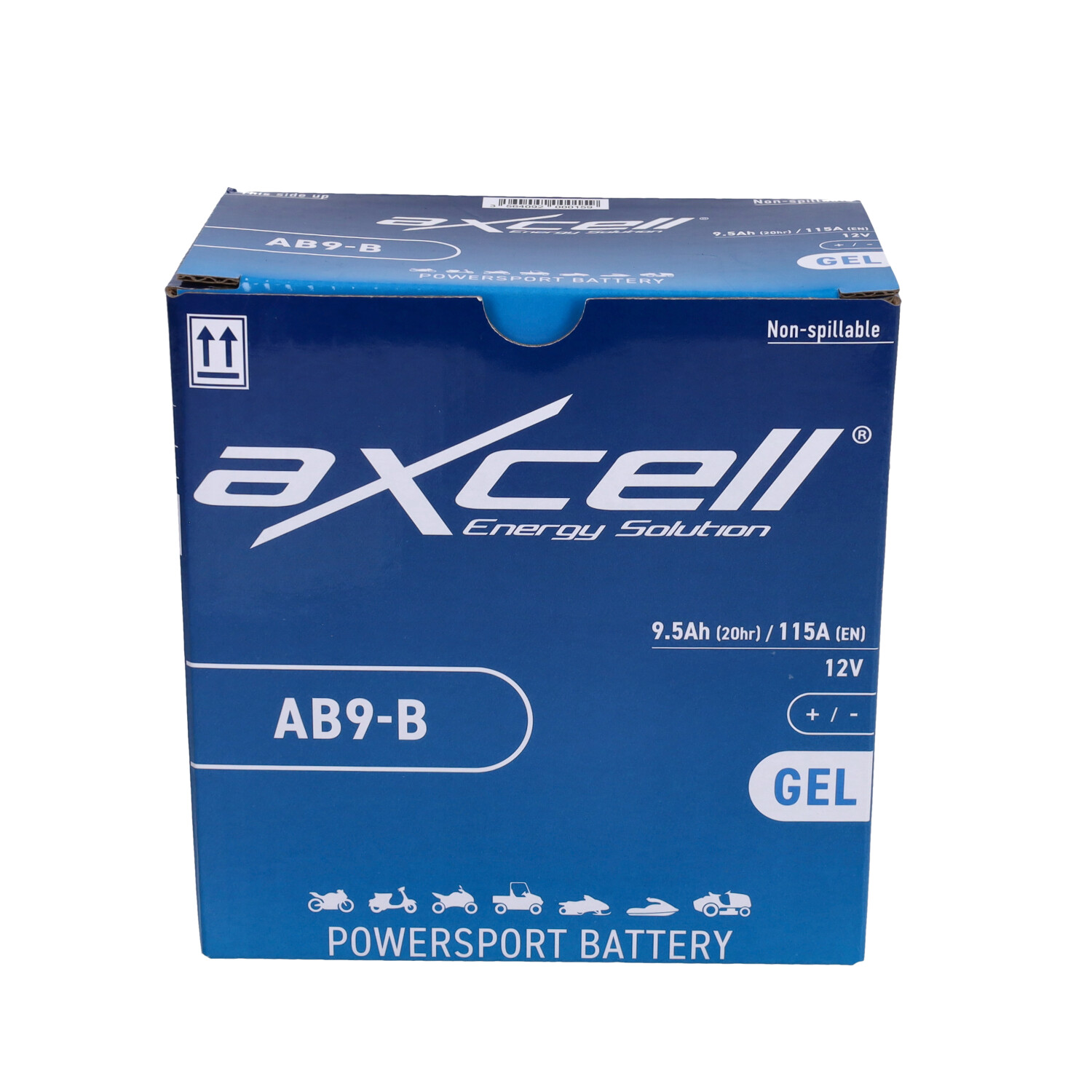 Accu Axcell Ab9-b/yb9-b Sla/gel Runner 180cc, Vespa S, Fly 4t, Liberty 4t, Lx 4t, Runner - Afbeelding 3