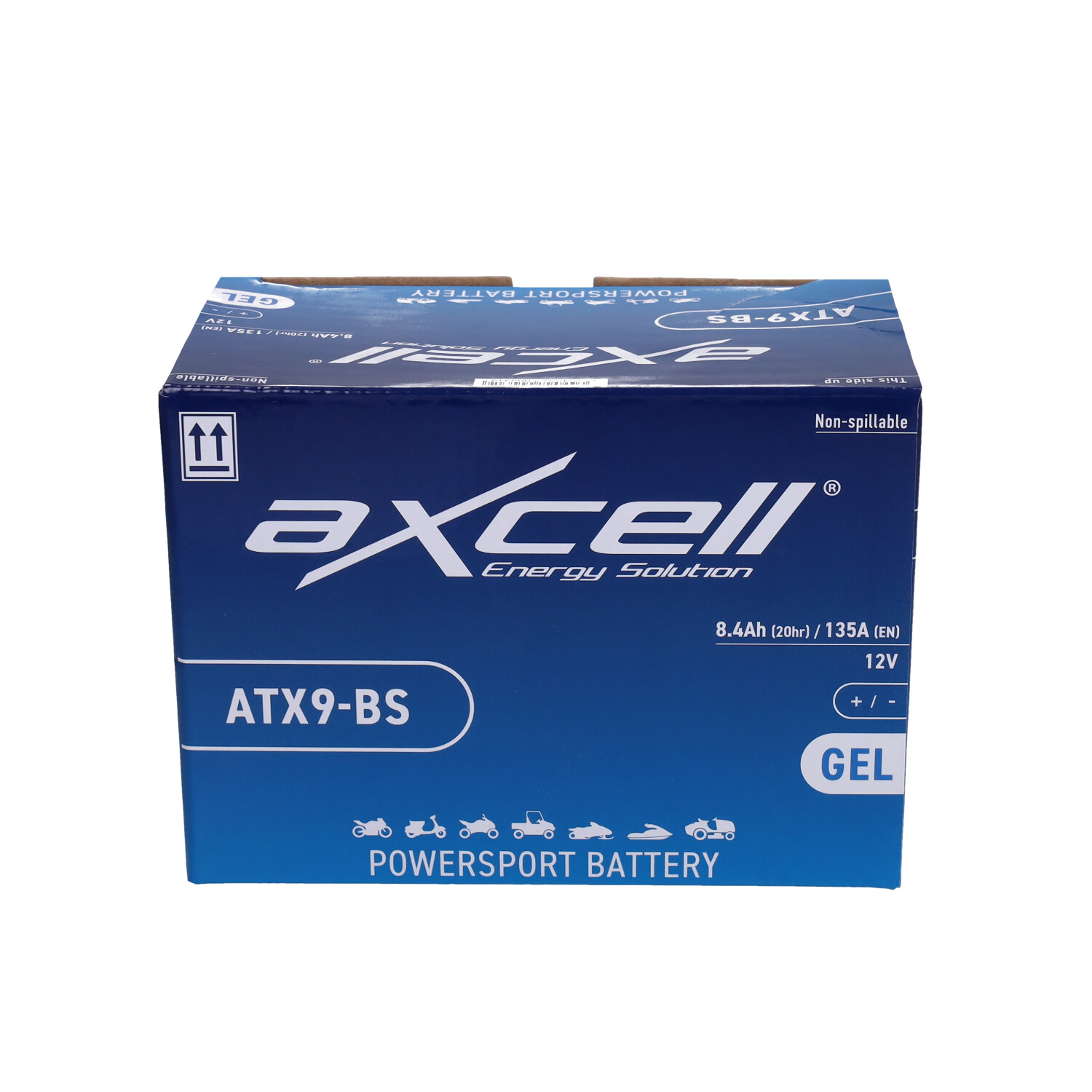 Accu Axcell Atx9-bs/ytx9-bs Sla/gel Euro-2 Agility 16+ , Super-8, Centro 4t, Zip 4t - Afbeelding 3