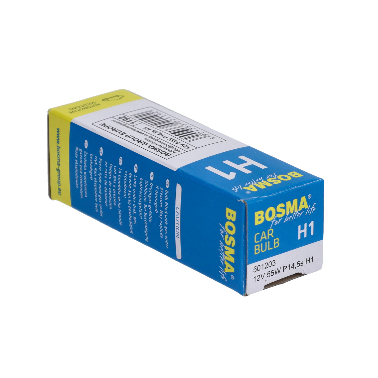 Lamp 12v Halogeen Bosma 55w H1 Piaggio, Mp3, Gilera, Runner 180cc 2t 501203 - Afbeelding 2