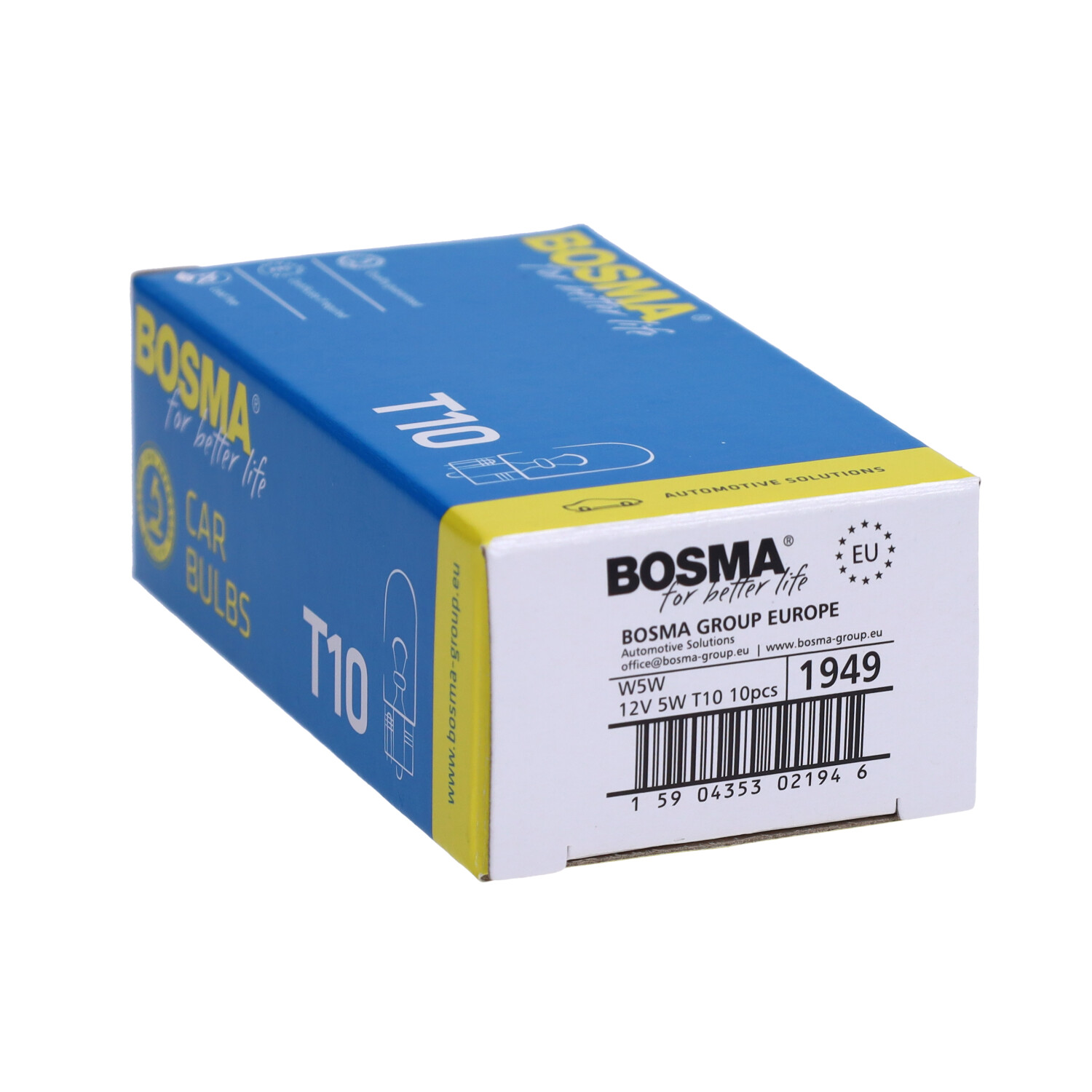 Lamp 12v Bosma 5w Insteek 1x9.5d T10 Wedge Vespa, Gts, Piaggio, Zip 4t, Zip2000, Zip2006 4t 501236 - Afbeelding 2