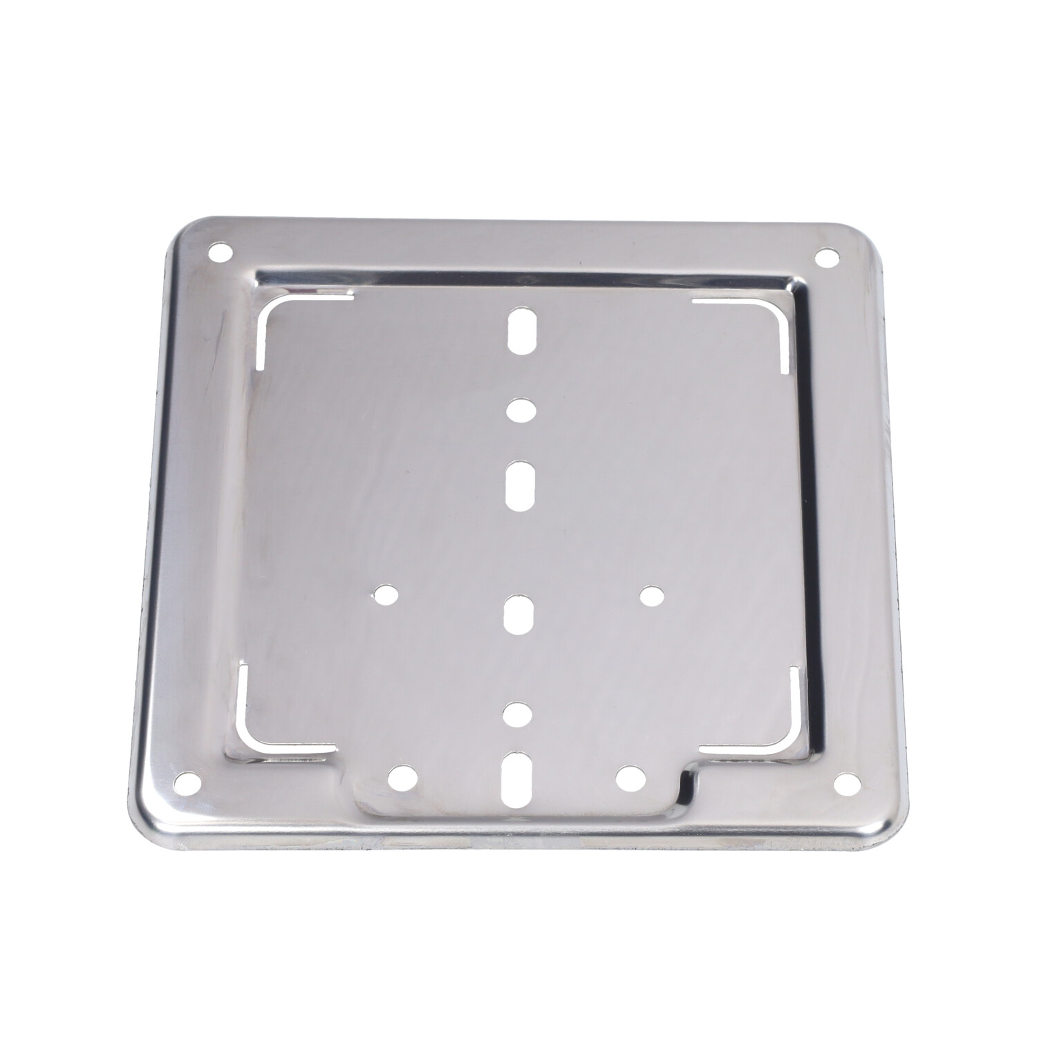 Houder kentekenplaat metaal 184x184mm chroom motorfiets