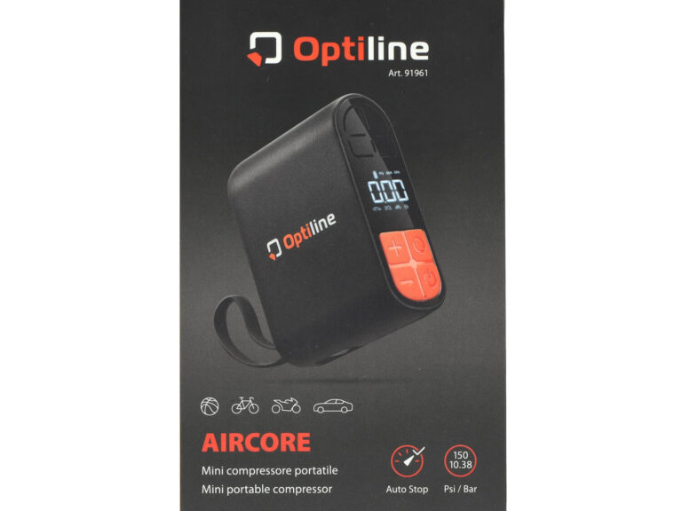Luchtcompressor Optiline mini universeel USB oplaadbaar - tot 10 bar 77x94x43 mm zwart bromfiets, motorfiets, scooter 91961