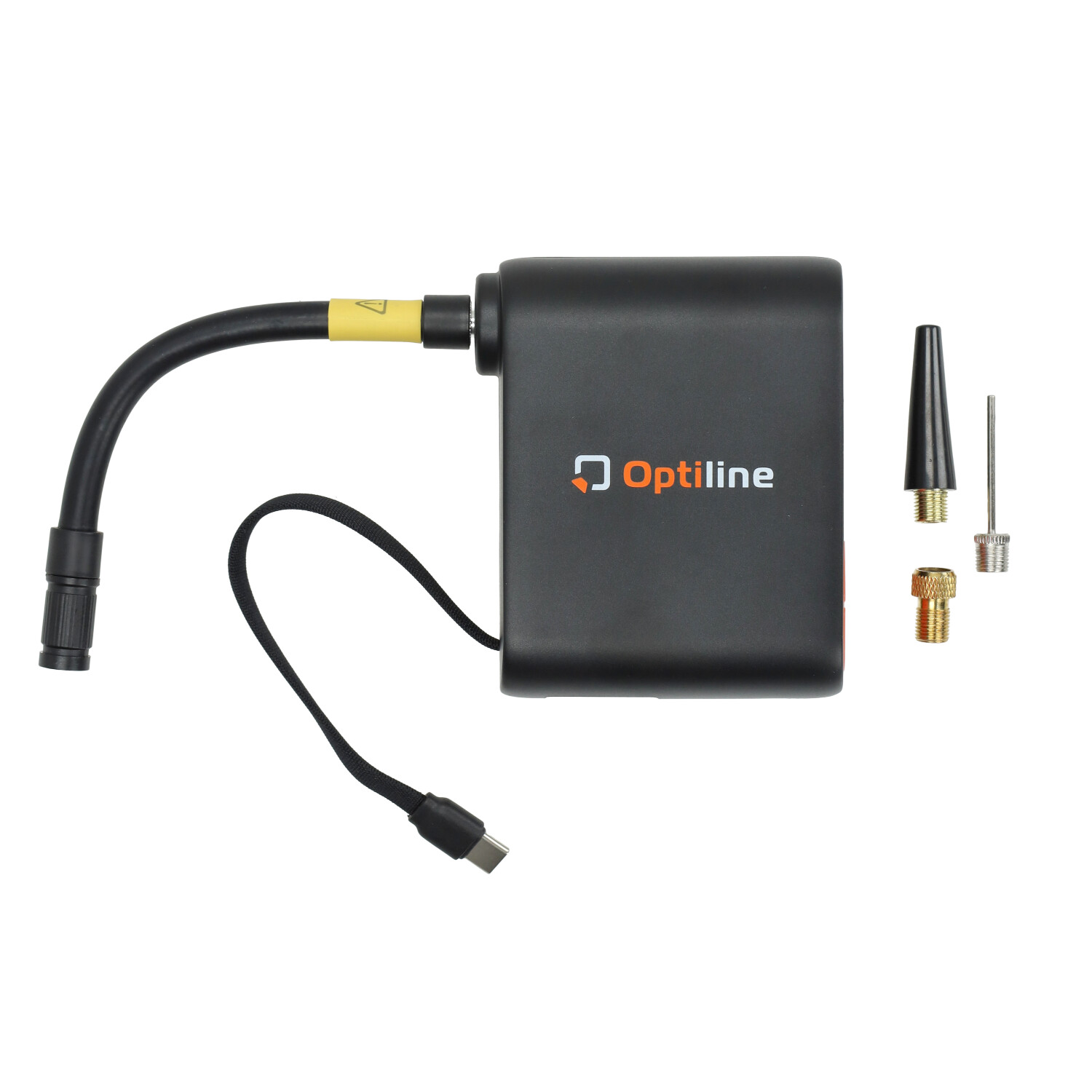 Luchtcompressor Optiline mini universeel USB oplaadbaar - tot 10 bar 77x94x43 mm zwart bromfiets, motorfiets, scooter 91961 - Afbeelding 4