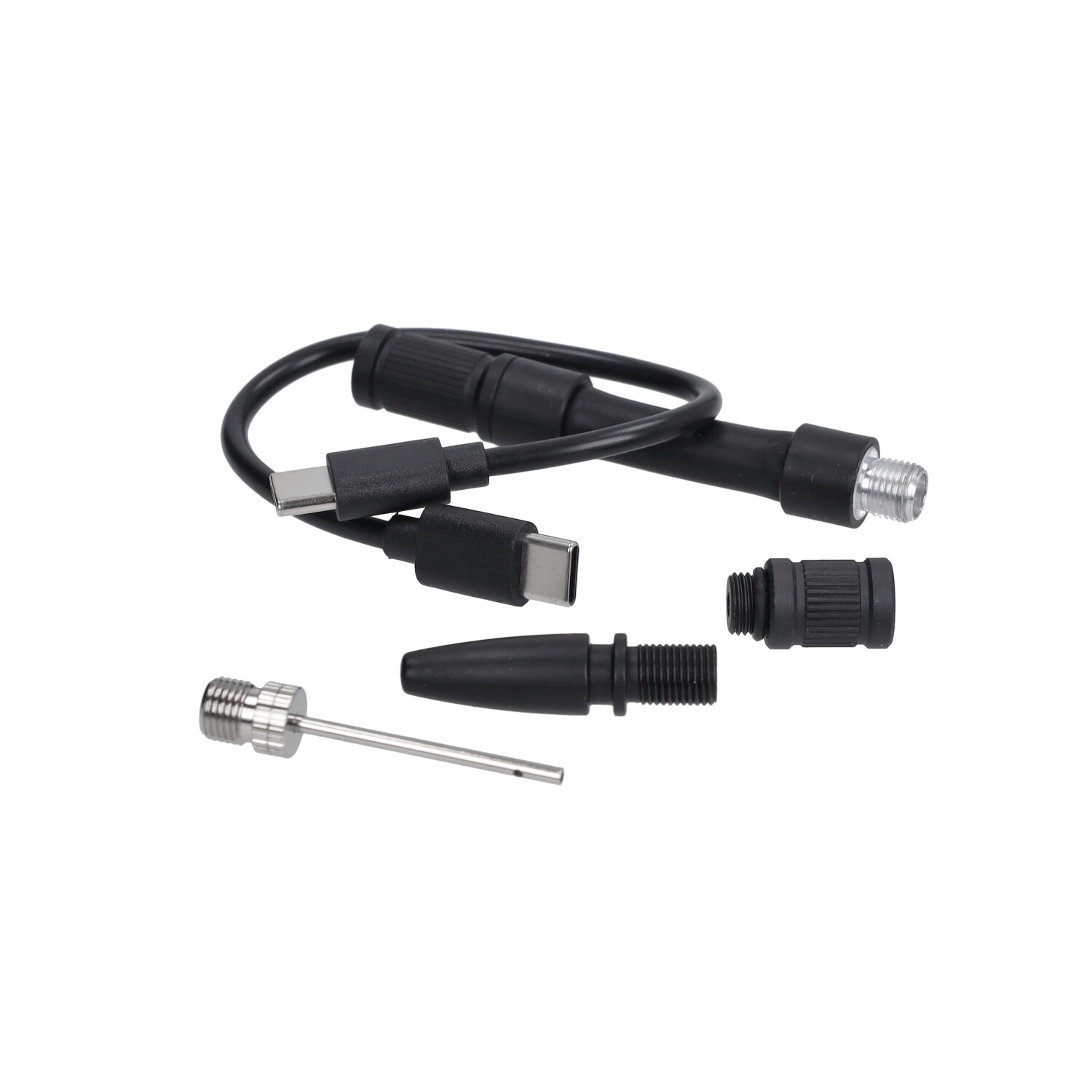 Luchtcompressor Optiline mini universeel USB oplaadbaar - tot 10 bar zwart e-bike, fatbike 91960 - Afbeelding 2