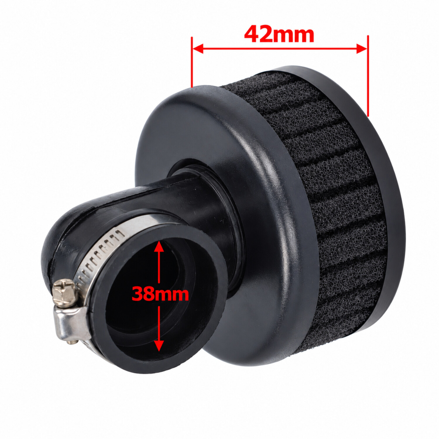 Powerfilter Polini 90 graden haaks/kort 38mm 203.0213 - Afbeelding 2