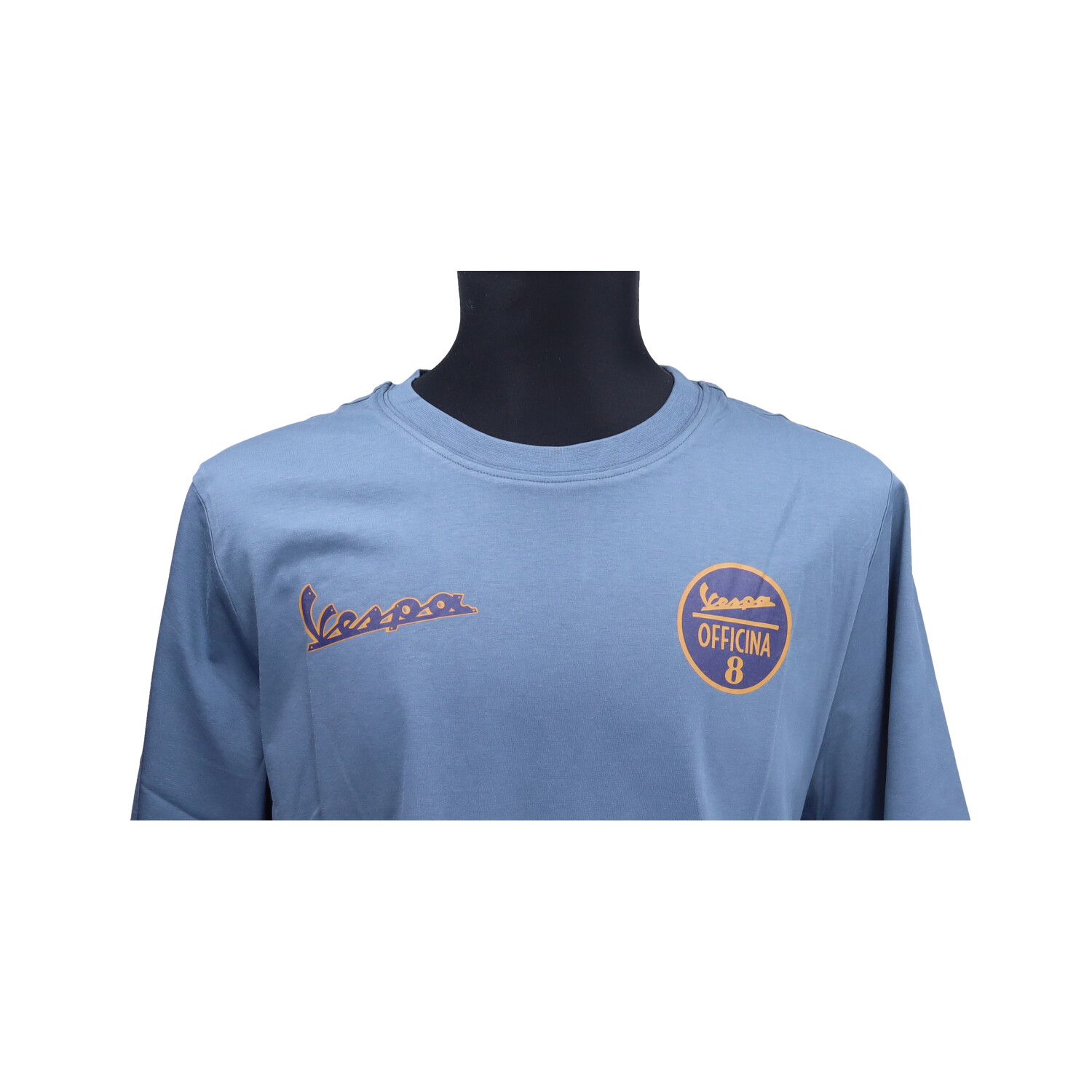 T-shirt Piaggio Origineel Officina 8 L Blauw 8l0177m04ott - Afbeelding 4