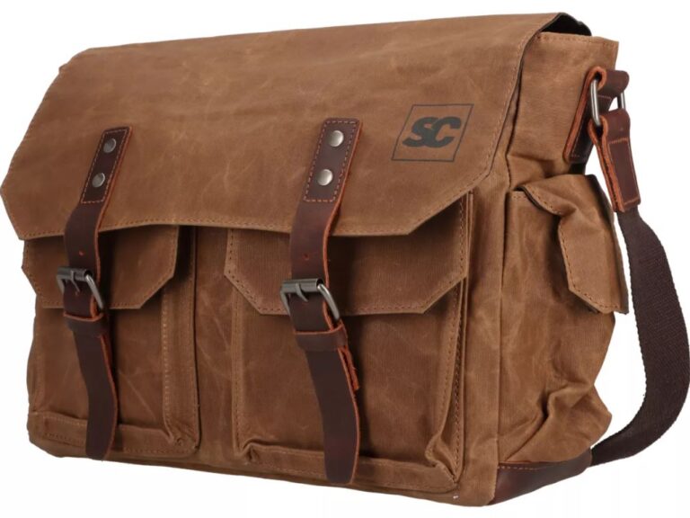 Schoudertas Universeel Sc Gewaxt Canvas Bruin