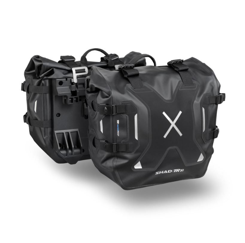 zijkoffer shad tassenset waterproof terra tr30 - 60 liter zwart x0tr30