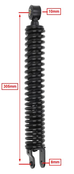Schokbreker 2010-2025 Peugeot 305mm Zwart Kisbee, Streetzone 4t, V-clic 776941 - Afbeelding 4