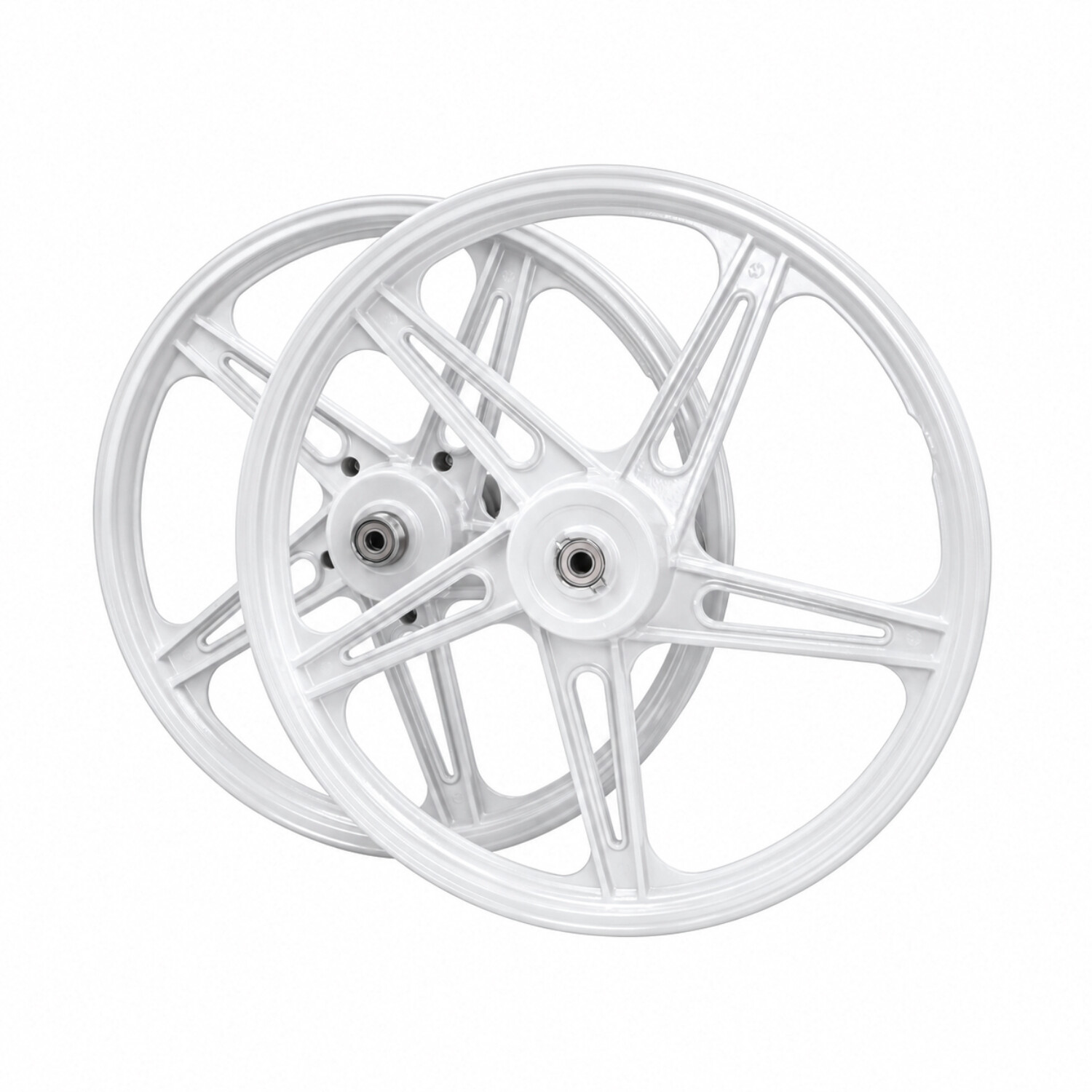 Wielset Fast-arrow Compleet 5-spaaks Peugeot 17 Inch Wit 103, 103spx - Afbeelding 8