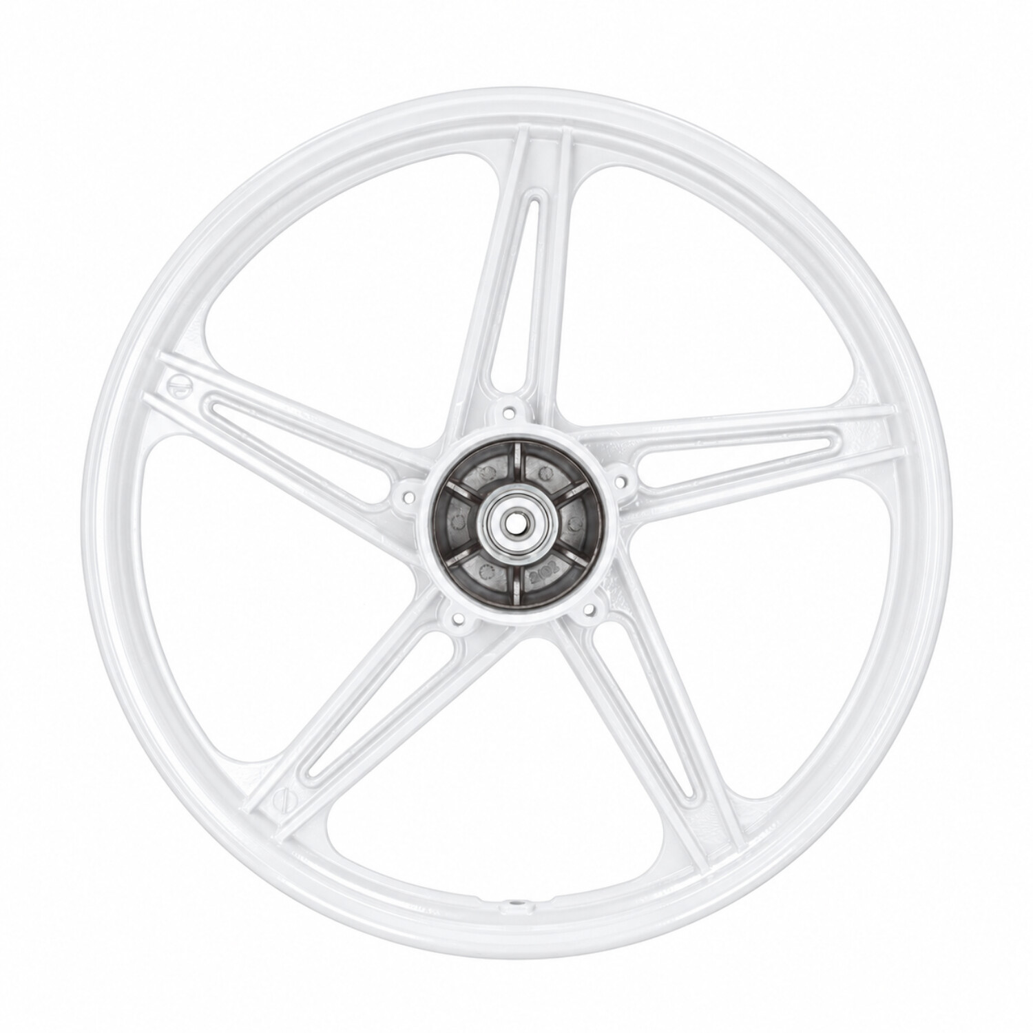 Wielset Fast-arrow Compleet 5-spaaks Peugeot 17 Inch Wit 103, 103spx - Afbeelding 2