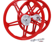 Wielset Fast-arrow Compleet 5-spaaks Peugeot 17 Inch Rood 103spx, 103