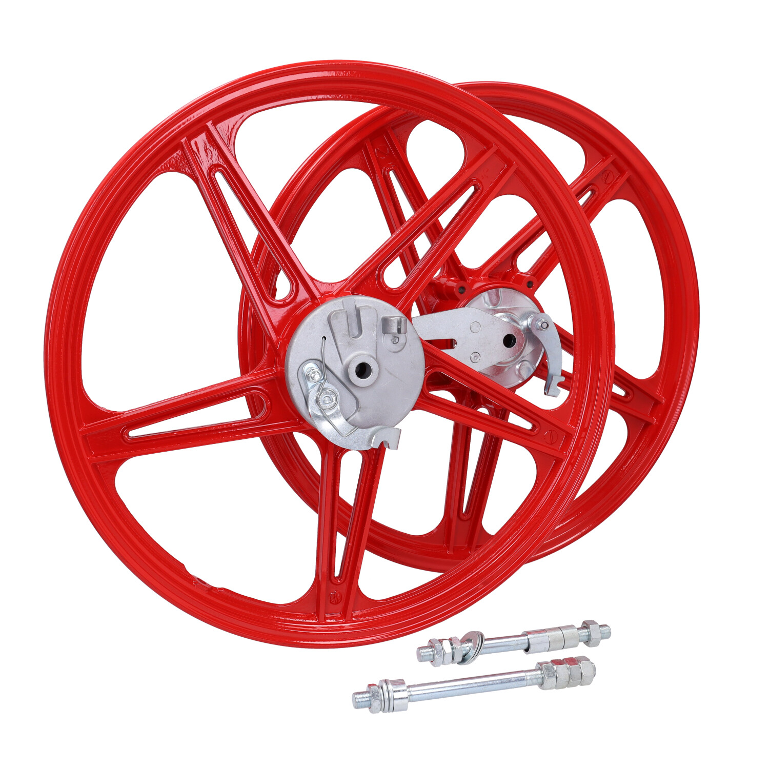 Wielset Fast-arrow Compleet 5-spaaks Peugeot 17 Inch Rood 103spx, 103