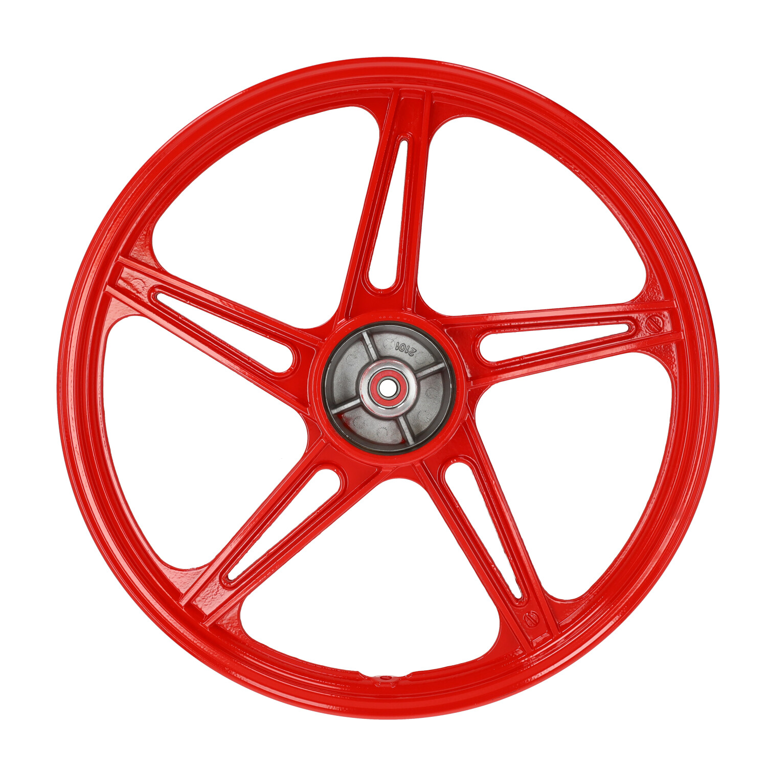 Wielset Fast-arrow Compleet 5-spaaks Peugeot 17 Inch Rood 103spx, 103 - Afbeelding 4