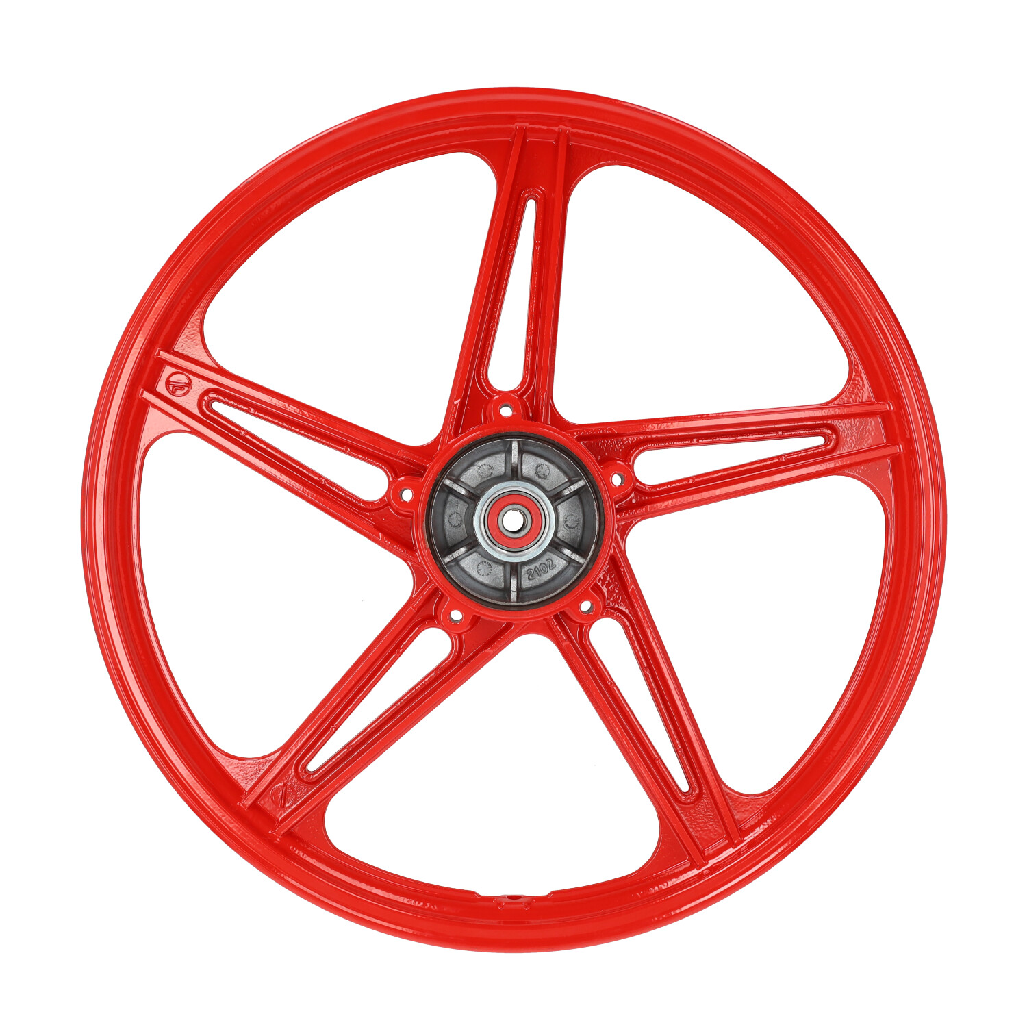Wielset Fast-arrow Compleet 5-spaaks Peugeot 17 Inch Rood 103spx, 103 - Afbeelding 2