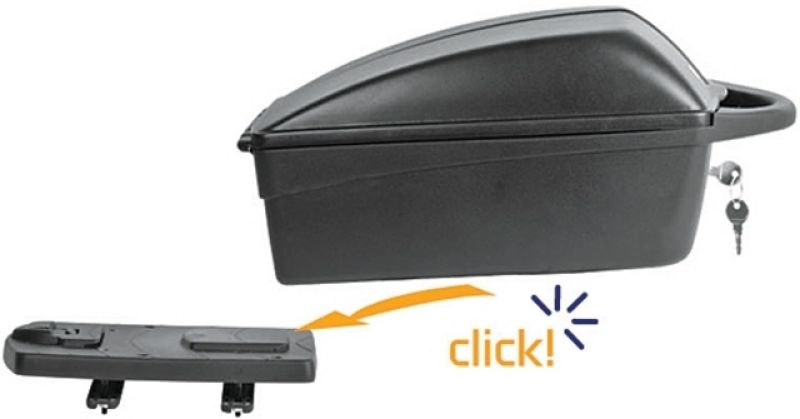 Topkoffer Polisport Luxe met quick release bagagedragerbevestiging - zwart - Afbeelding 3