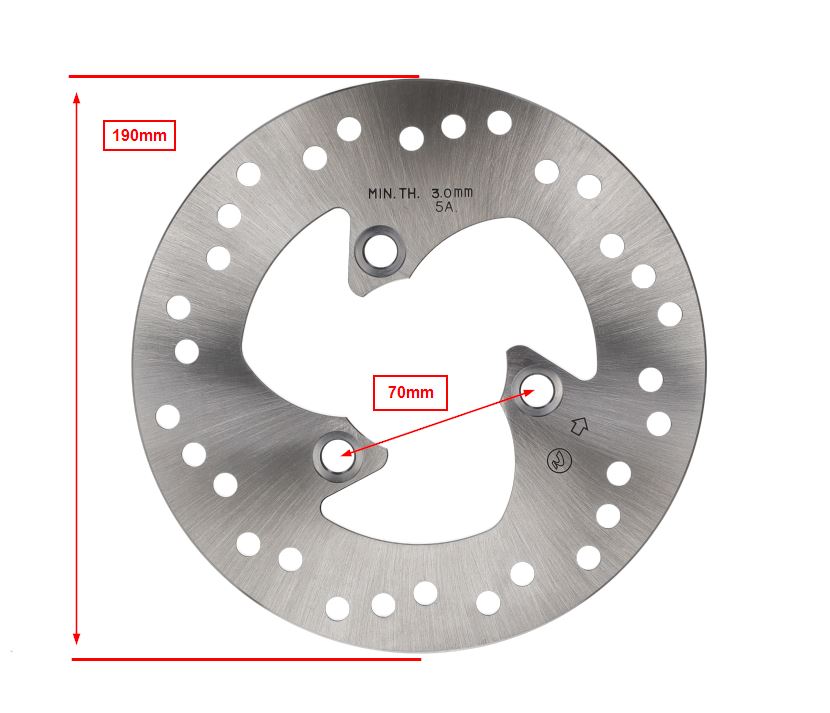 Remschijf Yamaha Origineel 3-gaats 190mm Mbk Nitro, Nitro 4t, Aerox 4t 5jhf58311100 - Afbeelding 5