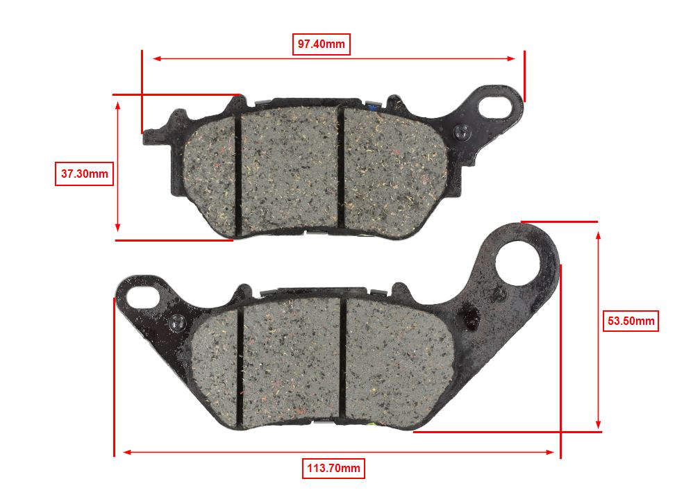 Remblokset Yamaha Origineel Euro-4 Achter Tricity 300, X-max 125cc, X-max 300 B74f58060000 - Afbeelding 5