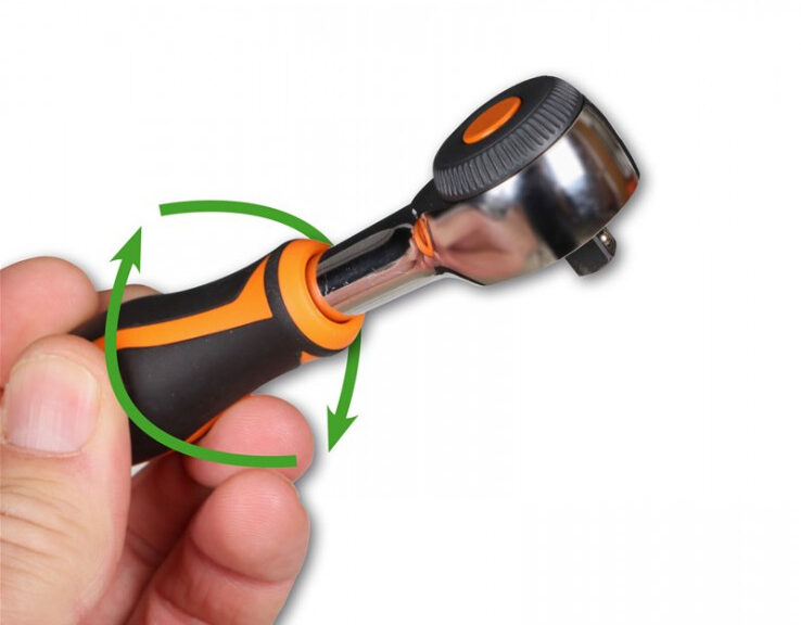 3/8" omschakelbare ratel Beta Tools met draaibare handgreep