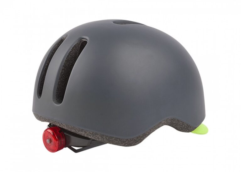 Fietshelm Polisport Commuter M (54-58cm) - mat donkergrijs/fluoriserend geel