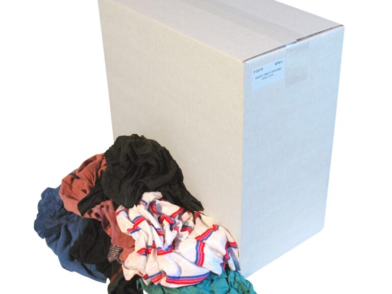 Bonte tricot poetslappen / poetsdoeken dik en dun - doos á 10kg
