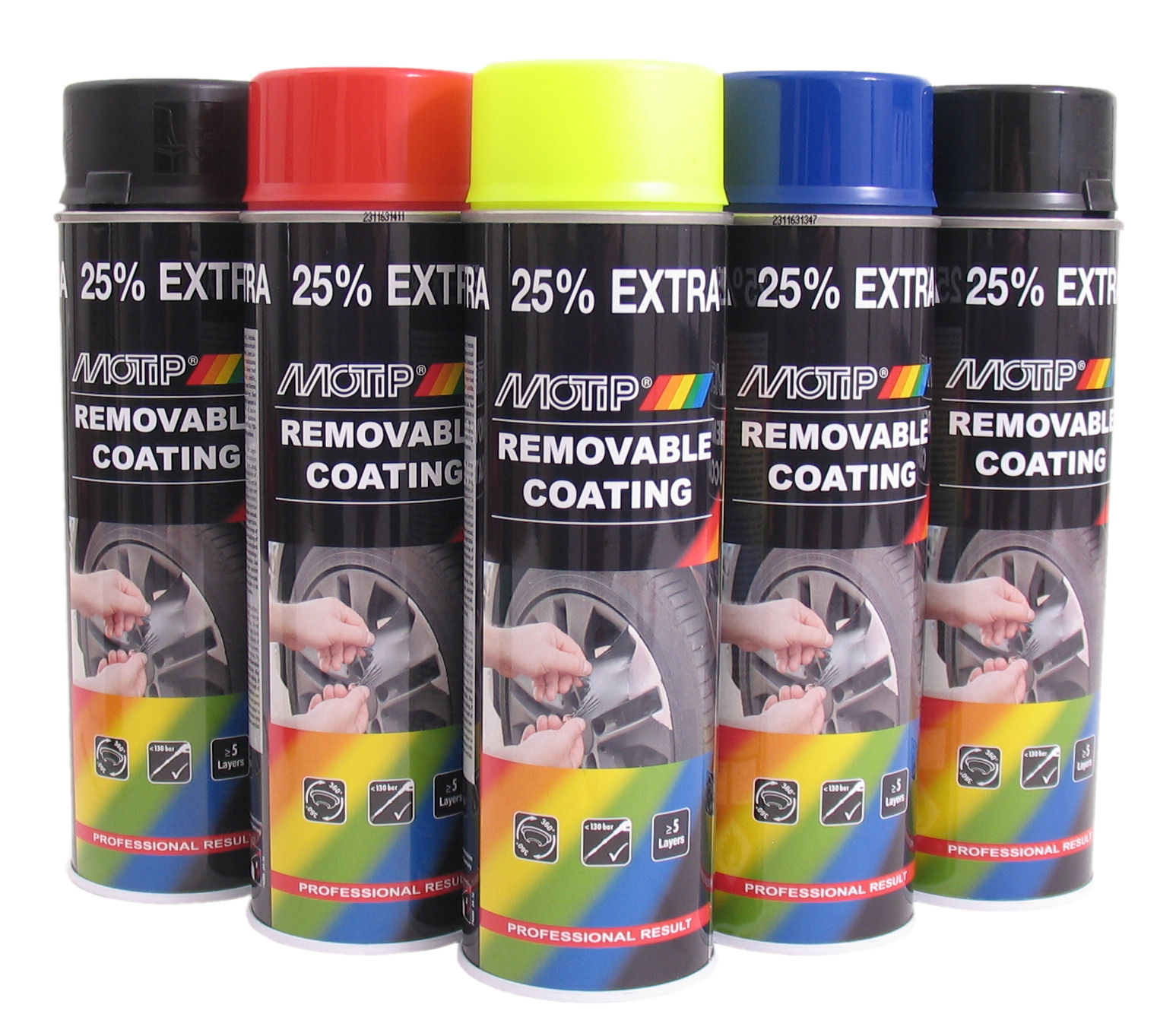 Sprayplast Motip - hoogglans rood (spuitbus á 500 ml) - Afbeelding 2