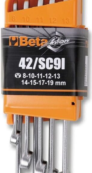Ringsteeksleutelset Beta Tools 42/SC9I 9-delig in houder