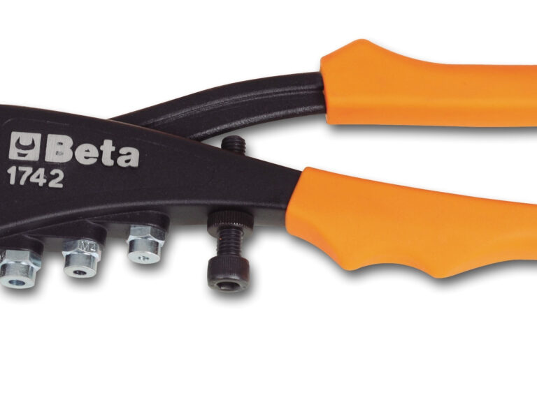 Blindklinktang Beta Tools 1742 voor blindklinkmoeren incl. verwisselbare mondstukken (1x M3+M4+M5+M6)