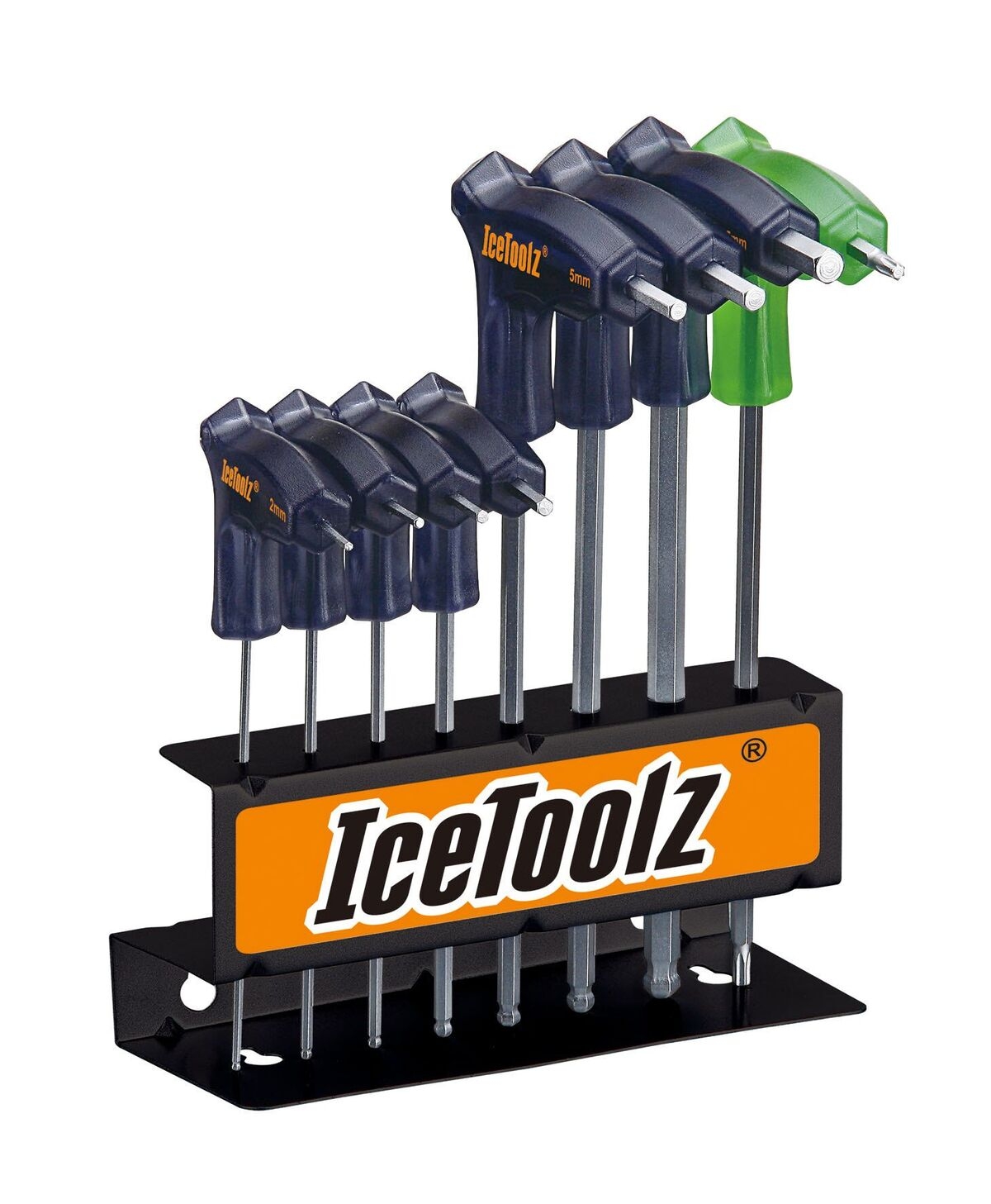 Inbussleutelset IceToolz 7M85 "Twin Head" met opbergstandaard - Afbeelding 2