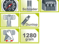 Hogedruk fietspomp IceToolz 240A551 met manometer 160PSI