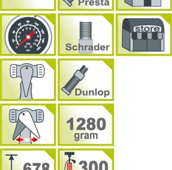 Hogedruk fietspomp IceToolz 240A551 met manometer 160PSI