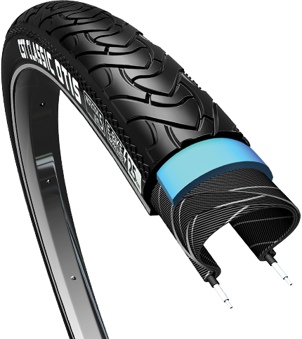 Buitenband CST Otis XL  28 x 1.40"/ 37-622mm anti lek - zwart met reflectie
