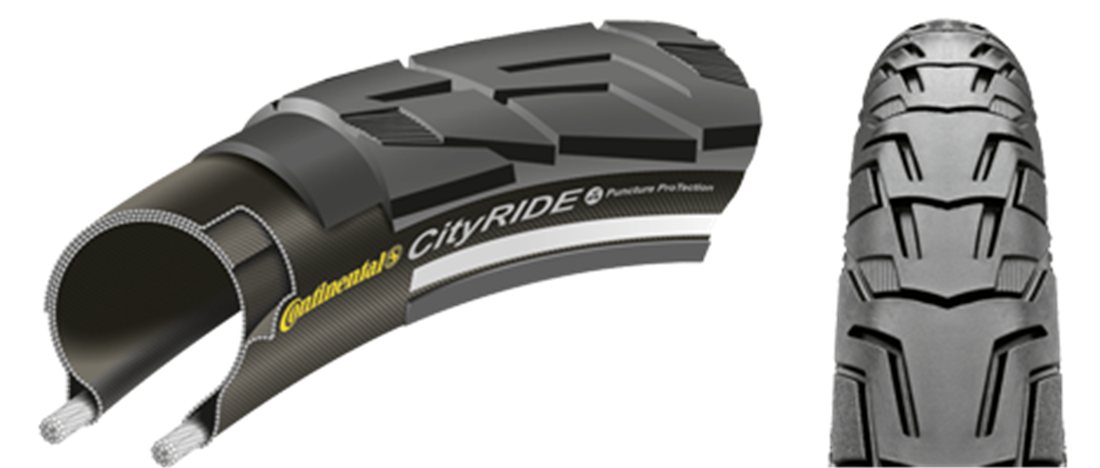 Buitenband Continental Ride City Puncture ProTection 28 x 1.40" / 37-622mm - zwart met reflectie - Afbeelding 2