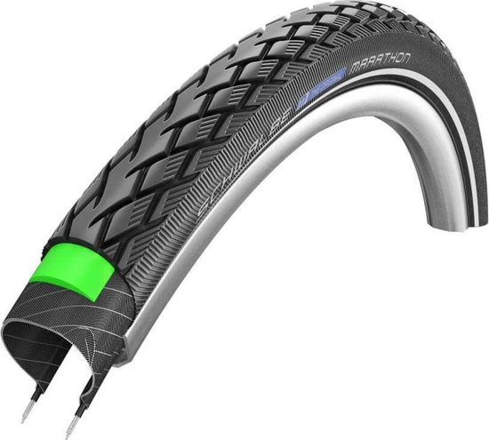 Buitenband Schwalbe Marathon GreenGuard 20 x 1.75" / 47-406 mm - zwart met reflectie