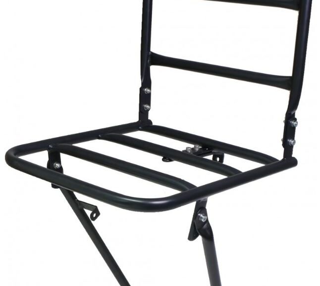 Voordrager Steco voor transportfiets met kroonboutmontage 30 x 30 cm - mat zwart