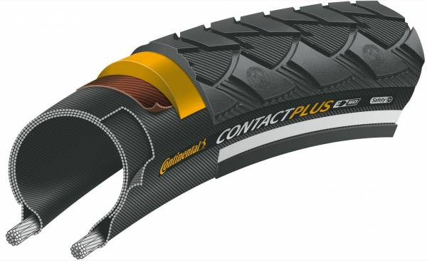 Buitenband Continental Contact Plus Reflex 26 x 1.75"/ 47-559 - zwart met reflectie
