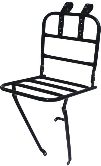 Voordrager voor 26/28" transportfiets Steco breed-model 45 x 30 cm - glanzend zwart