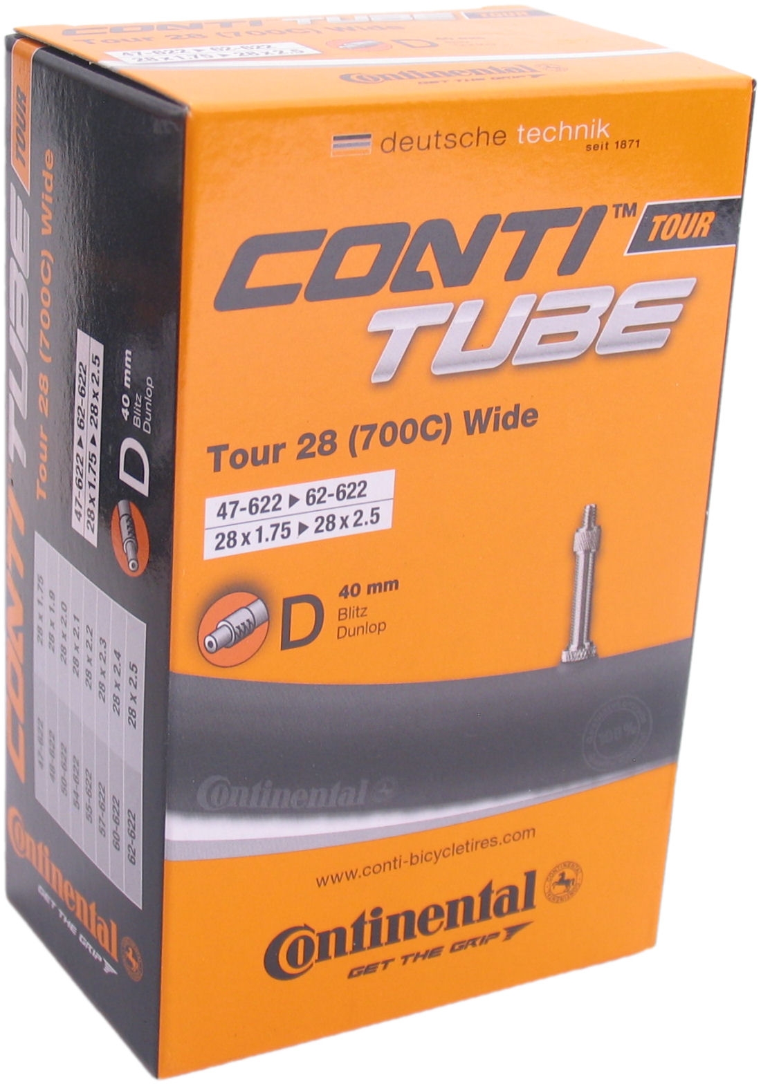 Binnenband Continental 28" Tour Wide 47-622 - >62-622 - DV40mm ventiel