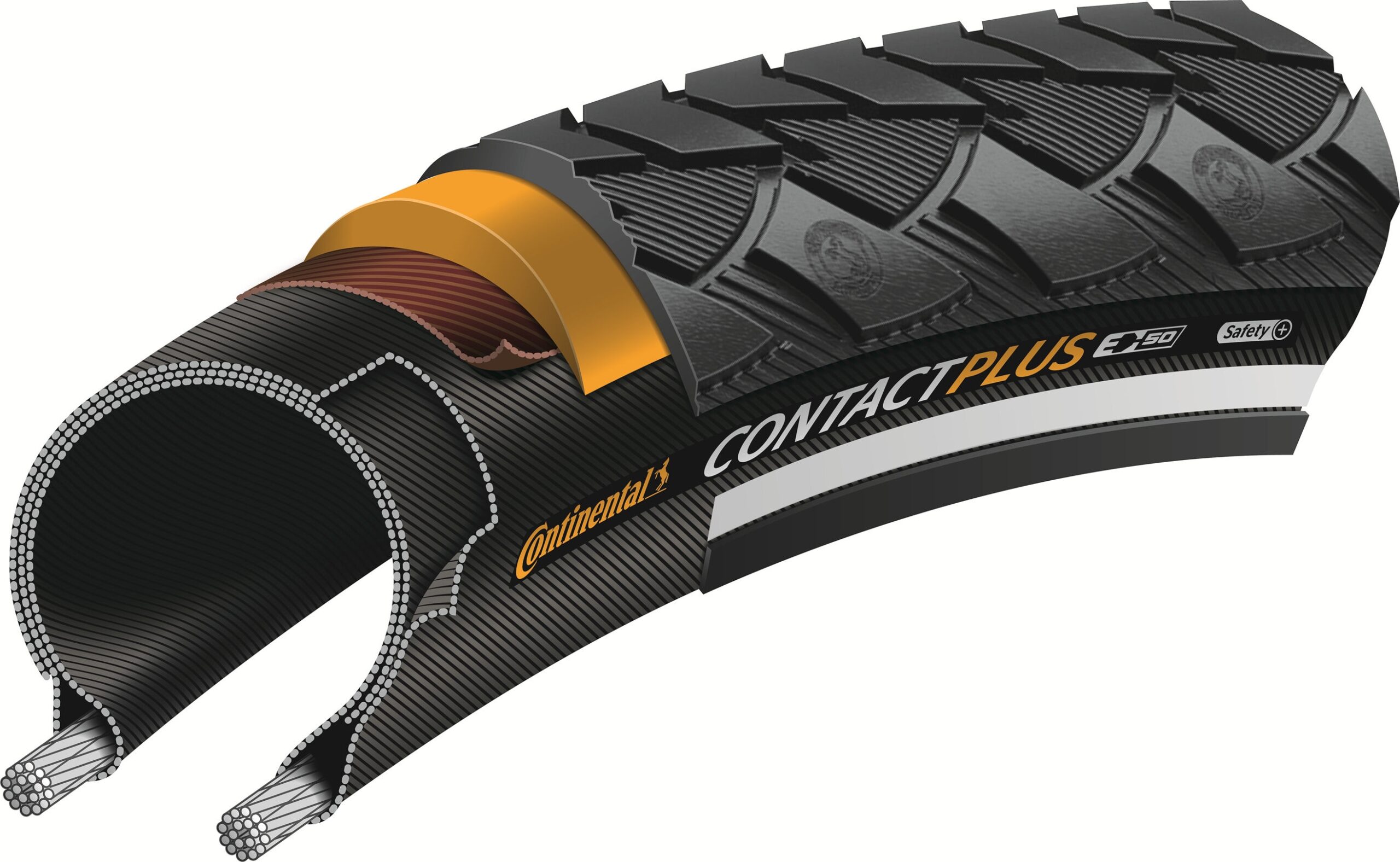 Buitenband Continental Contact Plus Reflex 28 x 1.40" / 37-622mm - zwart met reflectie - Afbeelding 3