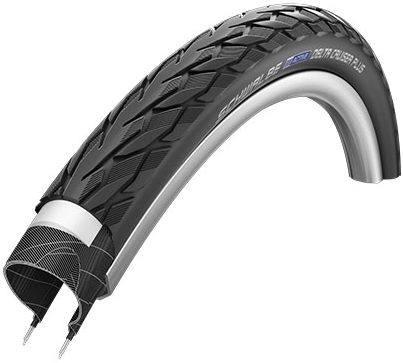 Buitenband Schwalbe Delta Cruiser Plus PunctureGuard 28 x 1½" / 40-635 mm - zwart met reflectie