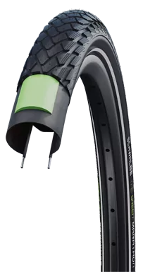 Buitenband Schwalbe Green Marathon GreenGuard 28 x 1.75"/ 47-622mm - zwart met reflectie - Afbeelding 3