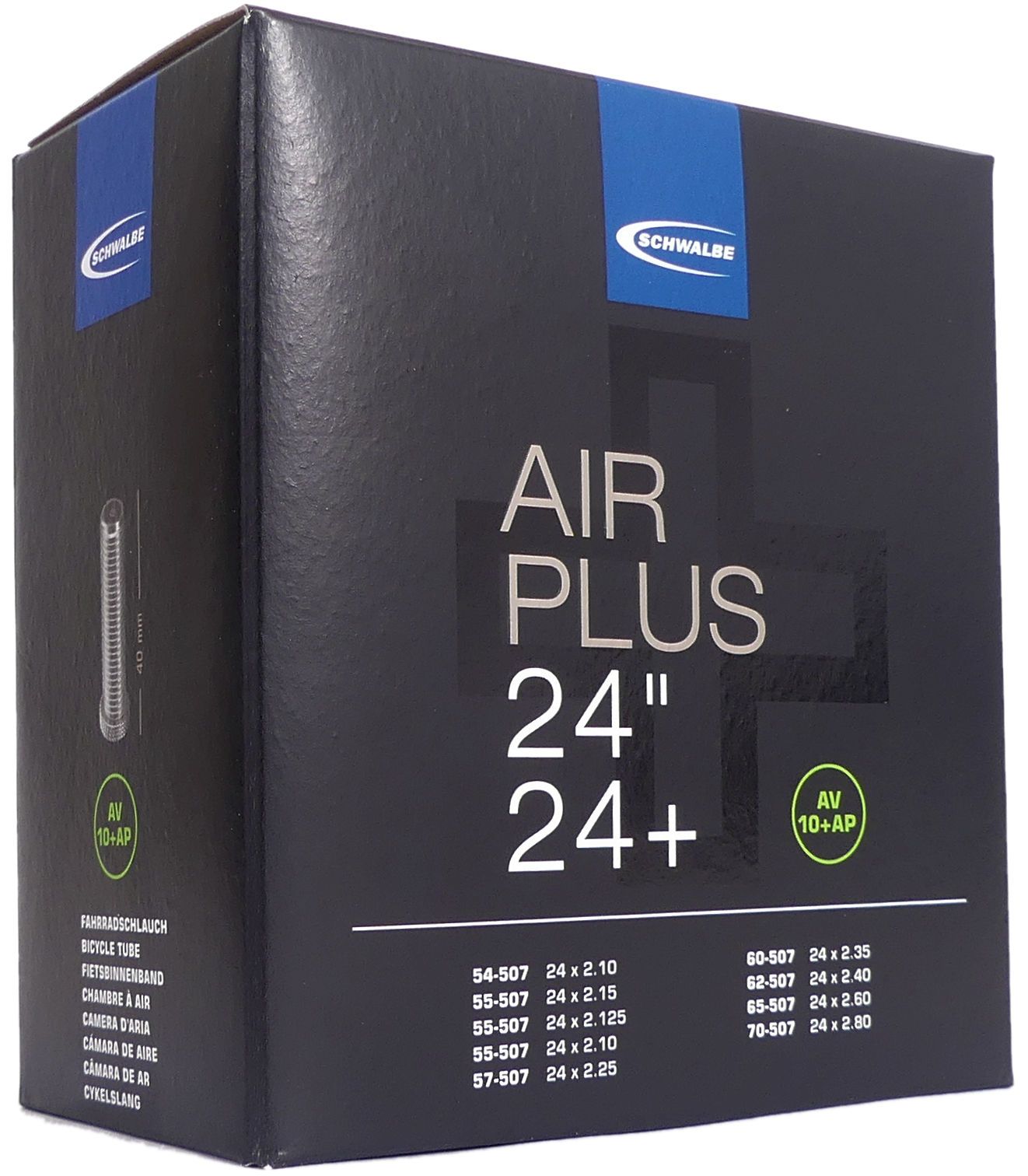 Binnenband Schwalbe AV10L-AP Air Plus 24'' 54/70-507 IB AV 40mm ventiel - Afbeelding 2